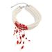 Collana di perle con goccia di sangue, stile gotico, con perline rotonde multistrato, per donna_voghion.com