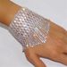 Exaggerated Multi-Row Mesh Rhinestone Back-of-Hand Chain Jewelry Personality Fashion Super Shiny Tassel Full Diamond_voghion.com