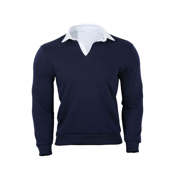 Herbstlicher Langarm-Polopullover, trendige europäische Herrengröße, hochwertiger Freizeitpullover, vielseitig kombinierbar_voghion.com