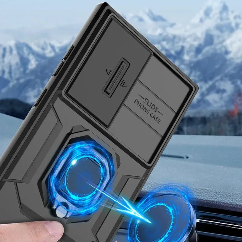 Bananq – coque de caméra à objectif coulissant, étui avec anneau Ultra magnétique pour Samsung A54 A34 A24 A14 A13 4G 5G M34 S24 S23 Plus_voghion.com