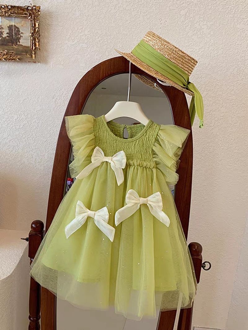 Kids’ Clothing Children's Clothing Summer Baby Girl Dress Girl Gauze Skirt Mesh Princess Skirt Children's Flying Sleeve Skirt_voghion.com