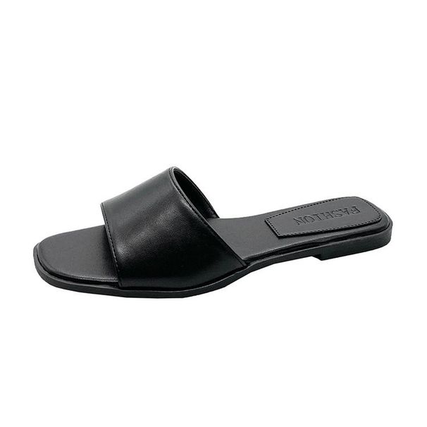 Women's Minimalist Flat Sandals - Breathable Open-Toe Slides For Beach & Casual Wear_voghion.com