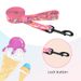 New Pink Pet Macaron Pattern Gold Textured Buckle Dog Collar Leash Set_voghion.com