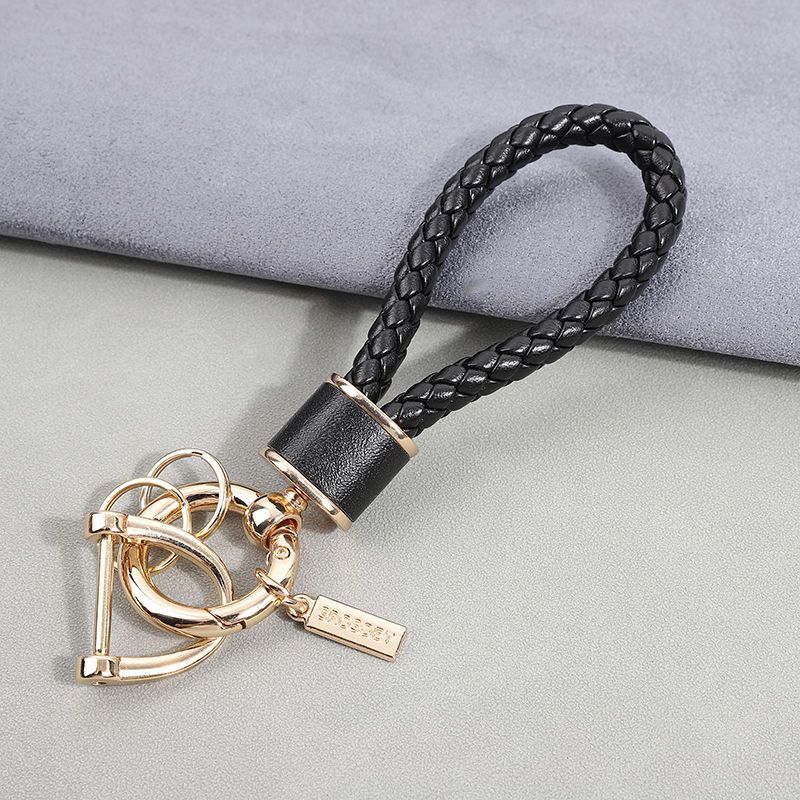 Car Key Chain Pendant Women's Men's High End Personality Creative Braided Leather Car Key Chain Cute Ins Internet Celebrity_voghion.com