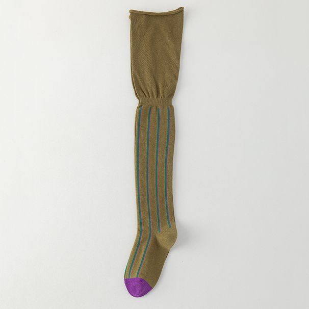 Calzini alti fino alla coscia 2025d per donna, calzini lunghi sopra il ginocchio, stile passerella, strisce verticali Ins, bocca larga, dimagrimento di nicchia,_voghion.com