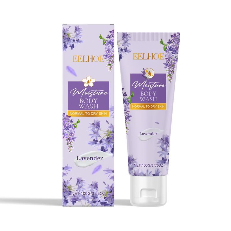 EELHOE Lavender Moisturizing Shower Gel, Lavender Essence Cleanses And Moisturizes Skin Shower Gel_voghion.com