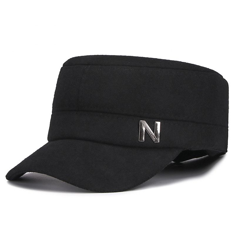 Men's And Women's Winter Duck Tongue Hats Winter Ear Protection With Velvet Insulation Flat Top Hats Cotton Hats_voghion.com