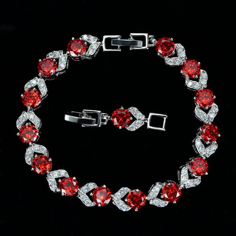 Fashionable High End Atmospheric Color Preserving Diamond White Crystal AAA Zircon Bracelet For Women Anti Allergic Hand Jewelry_voghion.com