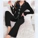 New Autumn Winter Turn-down Collar Sleeve Long Pants Women's Pajama Set Loungewear_voghion.com