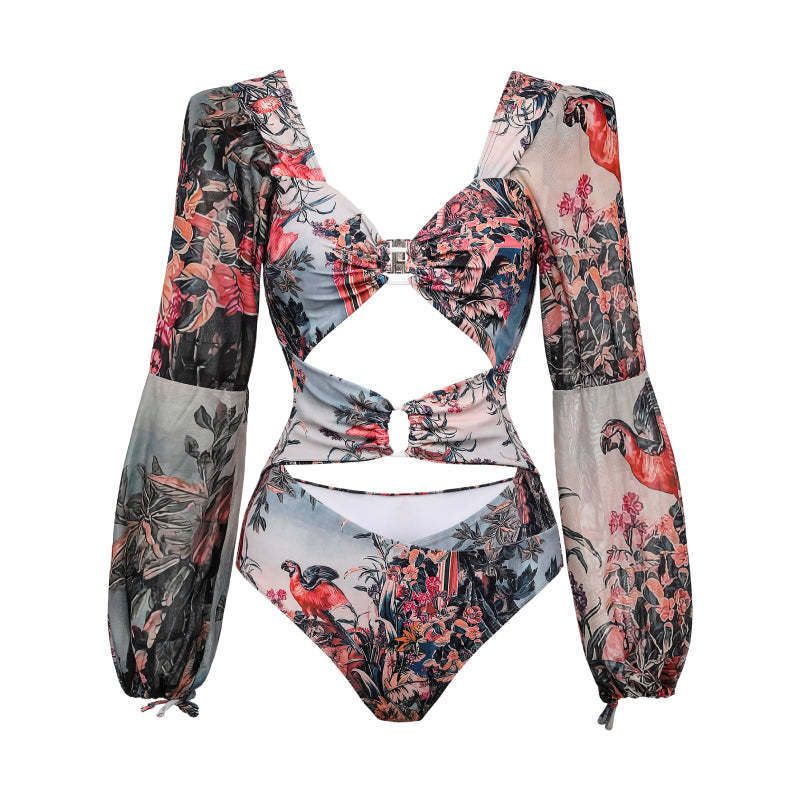 24 Year New Beach Skirt Vacation Long Sleeve Sunscreen Women's Swimwear_voghion.com