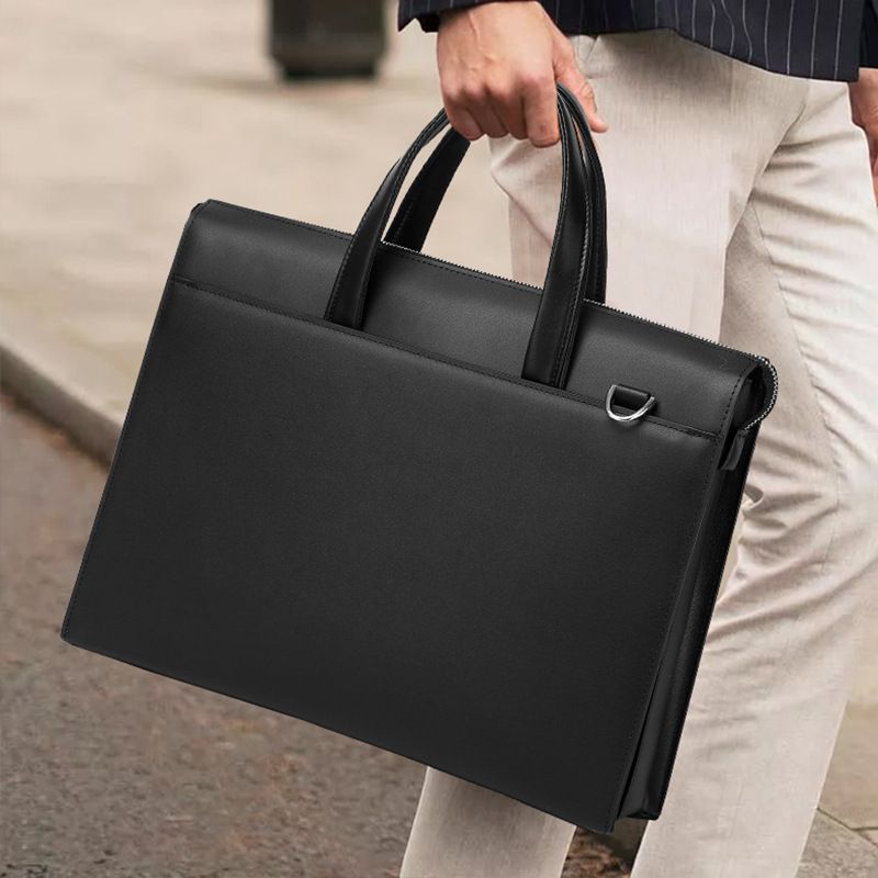 Sacs pour hommes, porte-documents, sac à main pour hommes d'affaires, sac de bureau décontracté en cuir de vachette, porte-documents pour hommes de 15/6 pouces_voghion.com