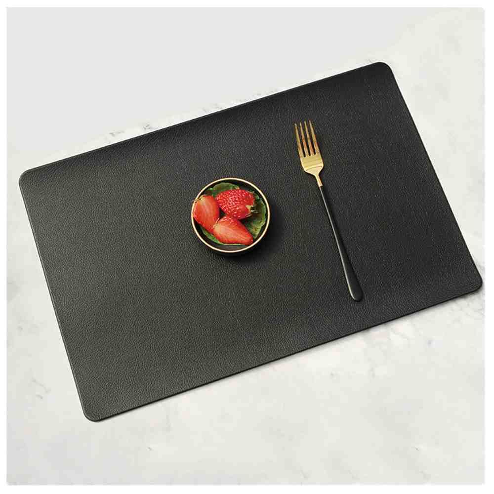 3-częściowa nordycka podkładka stołowa z materiału skórzanego, antypoślizgowa, z tworzywa PVC, nieprzywierająca, do dekoracji domu i stołu_voghion.com