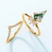 exclusive Crown Stacking Natural Green Moss Stone Ring S925 Silver Water Grass Agate Combination Ring Light Luxury Style_voghion.com