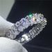 hot selling full diamond square diamond zircon ring fashion ladies peach heart diamond wedding diamond ring gift jewelry_voghion.com