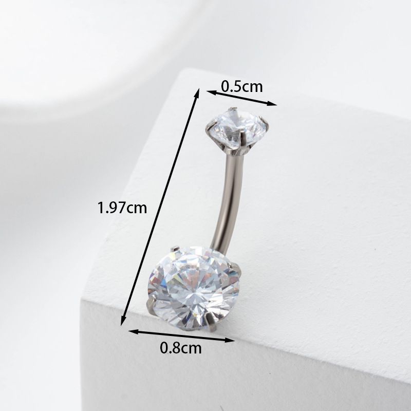 Edelstahl Körper Piercing Schmuck Innenzähne Zirkon Bauch Nagel Bauchnabel Ring_voghion.com