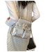 Women's Silver Heart-Shaped Fashion Backpack Multifunctional Chain Bucket Bag_voghion.com