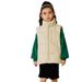 Gilet imbottito in stile coreano per bambini – Caldo gilet invernale imbottito per ragazzi e ragazze (120-170 cm, nero/bianco)_voghion.com