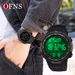 Digital Sports Watch With Alarm, Stopwatch, Countdown, Night Light, And 50m Water Resistance - Large Round Dial, Durable Resin Case, Rubber Strap_voghion.com