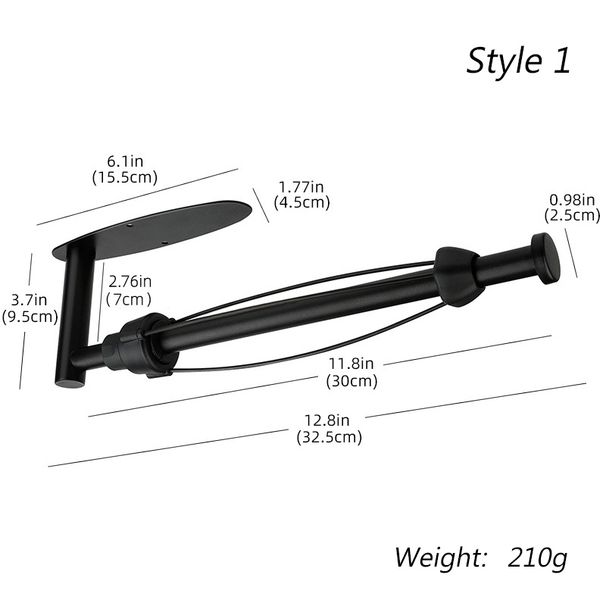 Pabeierhandduchhalter ënner Cabinet mat Dämpfungseffekt, Eenhand operbar Wandmontage Pabeierhandduchhalter, Selbstklebend oder Gebuert_voghion.com