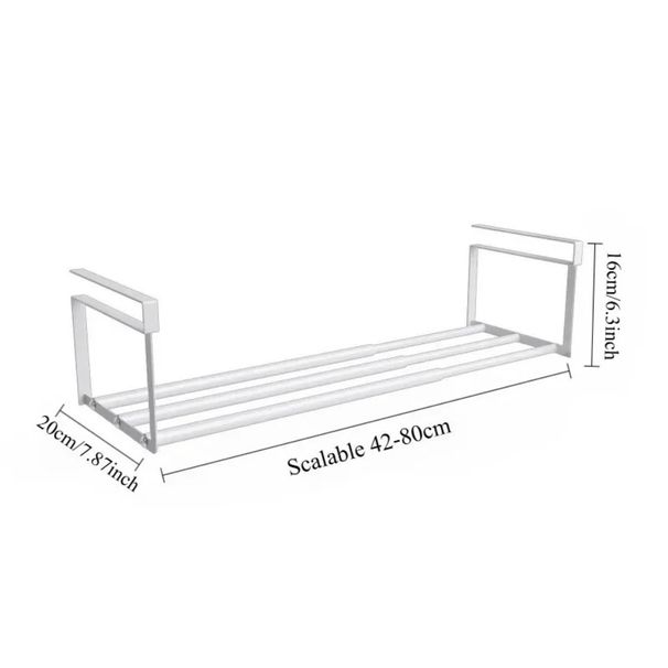 Adjustable Shoe Rack | Space-Saving Layered Organizer For Home Shoe Cabinets | Under-Shelf Shoe Holder With Hanging Basket_voghion.com