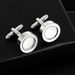 photo cufflinks men's round photo frame can be placed in the photo copper cuff nail source factory ins new product_voghion.com