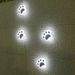 Solar Powered Cat Paw Garden Lights, Waterproof Outdoor LED Step Lights For Pathway, Yard, Patio, Staircase Decoration (White/Warm Light)_voghion.com