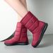 Skischuhe Winter Neue Schneestiefel Damen Plus Samt Warm Große Damenschuhe High Top Spritzwassergeschützt Slip On Baumwollschuhe_voghion.com