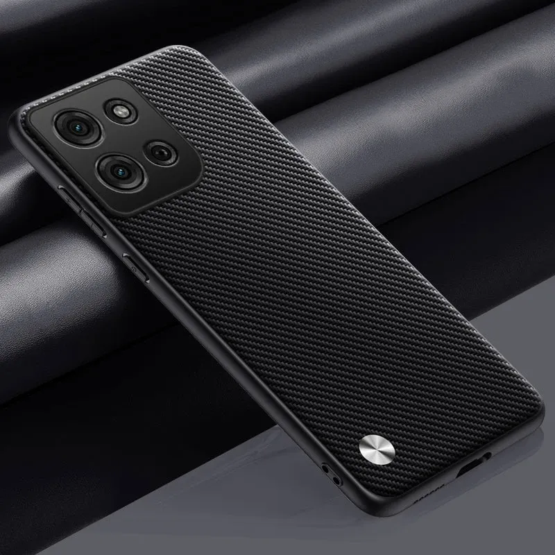 Capa protetora de couro PU+TPU Luxur Skin Touch para Moto G85 G75 G55 G45 G35 G15 G05 G84 G64 G54 G34 G24 G04/S E15 E14 Capa macia_voghion.com