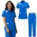 Damenbekleidung OP-Anzug Uniform Damen Jogginghose Krankenhaus Apotheke Arbeitskleidung Weiche Mikroelastische Handwaschkleidung SPA Kurzarm_voghion.com