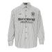 Herrenbekleidung Vertikal gestreiftes Langarmhemd Herren Herbst Street Loose Letter Print Button Cardigan Shirt_voghion.com
