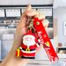 Coppia di piccoli regali creativi e squisiti, portachiavi per auto con ciondolo a forma di bambola di Babbo Natale, cartone animato e carino._voghion.com