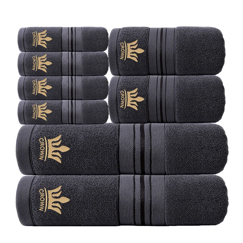Towel Set Household Pure Cotton Bath Face Wash Absorbent Towel Bath Towel Square Towel Multi Piece Set Embroidery_voghion.com