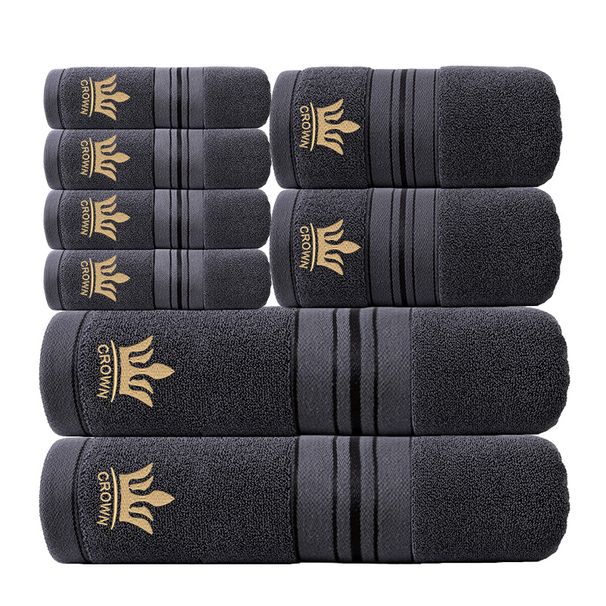 Towel Set Household Pure Cotton Bath Face Wash Absorbent Towel Bath Towel Square Towel Multi Piece Set Embroidery_voghion.com
