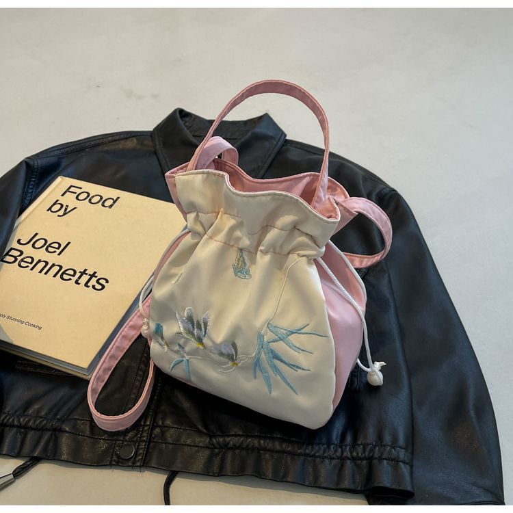 Borsa a tracolla Cheongsam in tela da donna, stile antico cinese, con ricamo artistico della foresta, borsa Hanfu_voghion.com