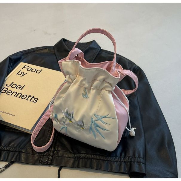 Borsa a tracolla Cheongsam in tela da donna, stile antico cinese, con ricamo artistico della foresta, borsa Hanfu_voghion.com