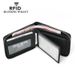 Russische anti-diefstal RFID-blokkerende herenportemonnee van echt leer met korte sluiting, eerste laag koeienhuid, portemonnee met rits_voghion.com