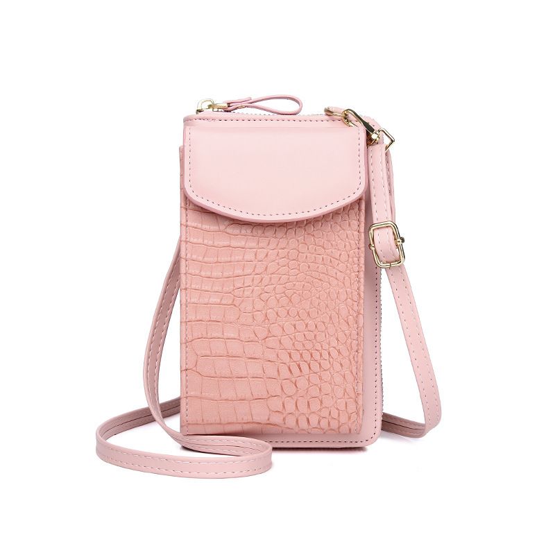 Mobile Phone Bag Women's Multi-functional Crossbody Vertical Bag Cover Mini One-shoulder Crocodile Coin Purse_voghion.com