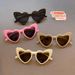 Fashion 2024 new fashion colors special heart uv400 boys girls outdoor cute protection kids sunglasses_voghion.com