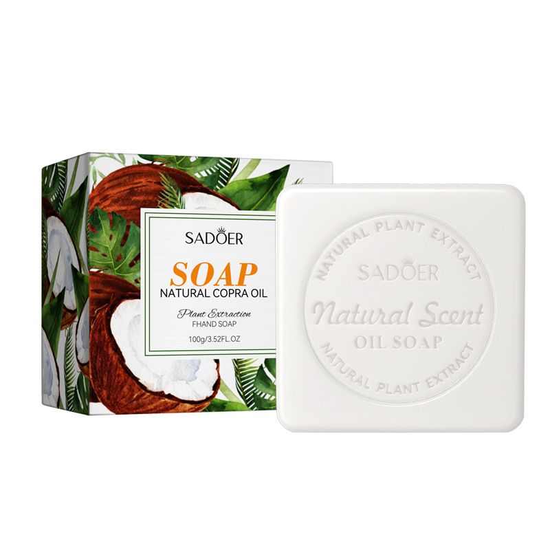 SADOER Natural Coconut Essential Oil For Cleaning The Body, Universal Handmade Soap_voghion.com