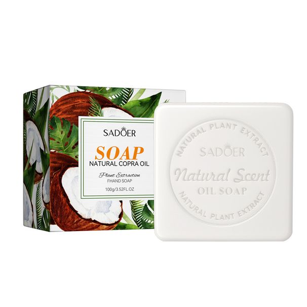 SADOER Natural Coconut Essential Oil For Cleaning The Body, Universal Handmade Soap_voghion.com