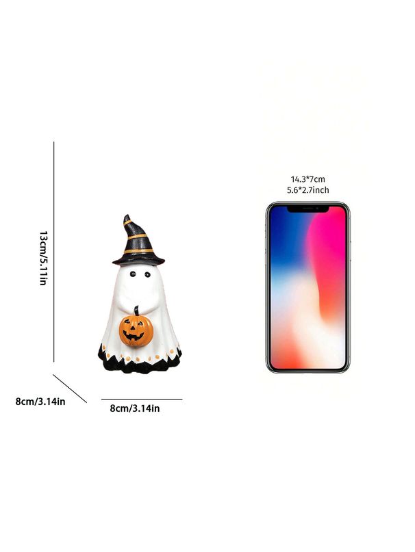 Decorazione per feste a forma di zucca fantasma da bar di Halloween, simpatica statuetta_voghion.com