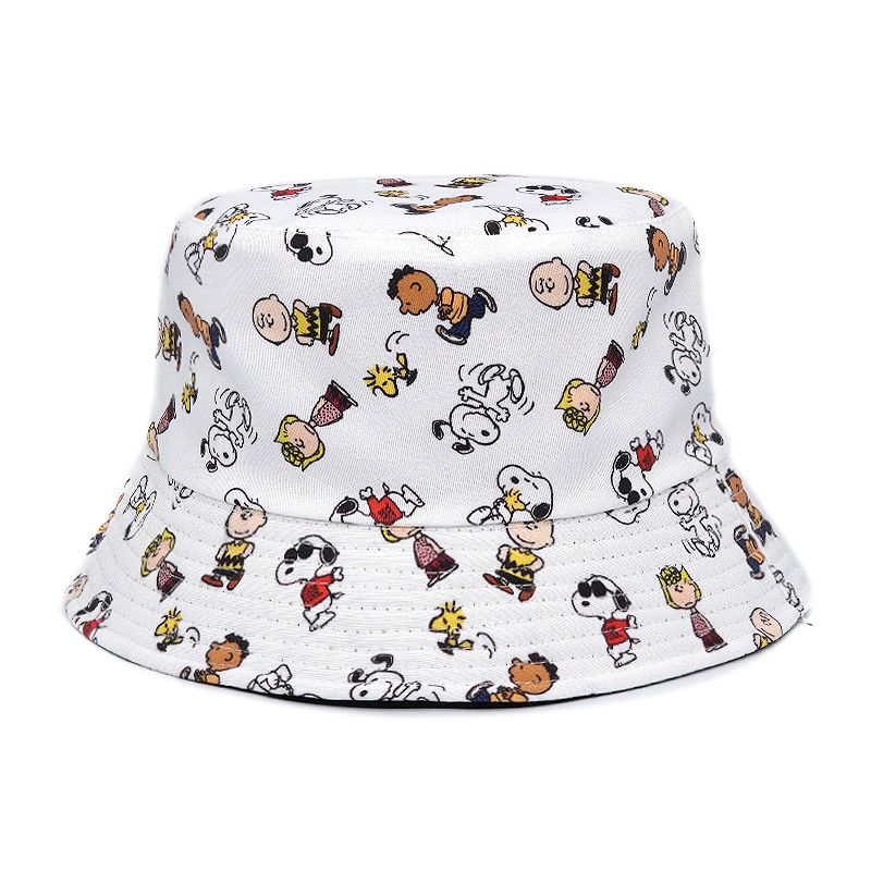 Moda 2024 Sombrero para el sol con estampado de perro callejero de dibujos animados Moda para exteriores Gorra de pescador Panamá para mujer Gorra de pescador_voghion.com