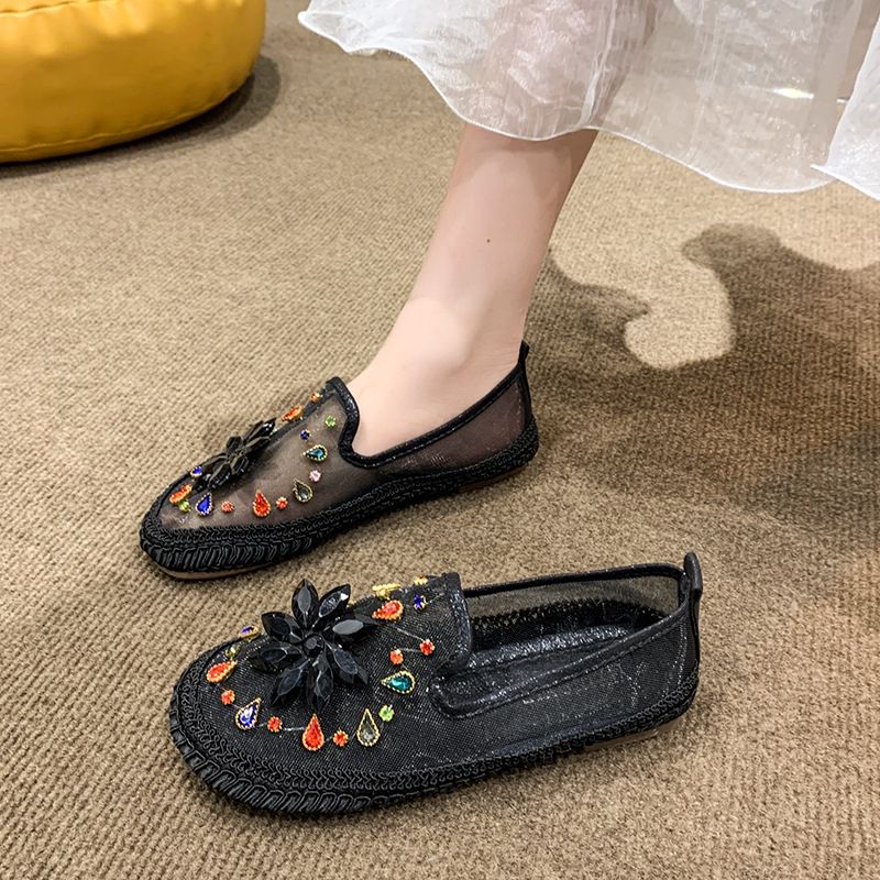 Pantofi de pescar la modă cu talpă moale pentru femei, de vară, noi, coreene, cu vârful rotund, confortabile, pantofi casual pentru femei_voghion.com