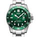 KINYUED Green Water Ghost Fully Automatic Stainless Steel Mechanical Waterproof Luminous Business Men's Watch_voghion.com