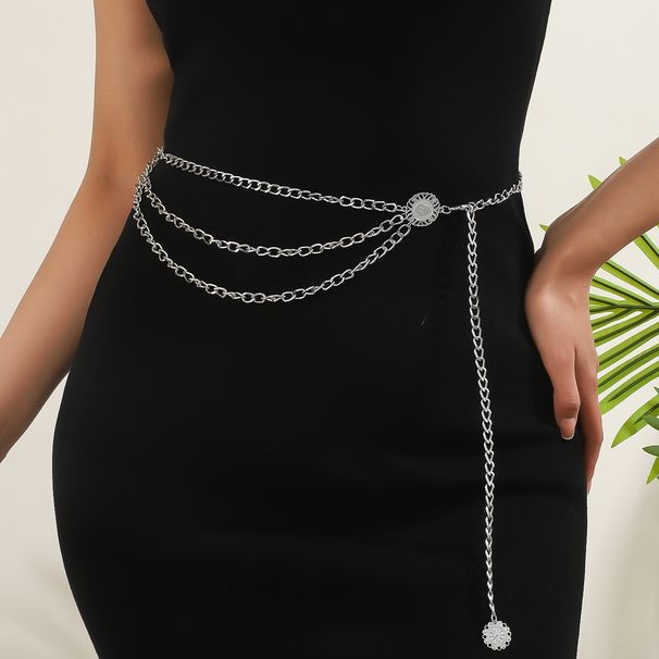 Neue Schmuck Mode Multi Layer Aluminium Kette Körper Kette Frauen Retro Straße Schießen Taille Kette_voghion.com