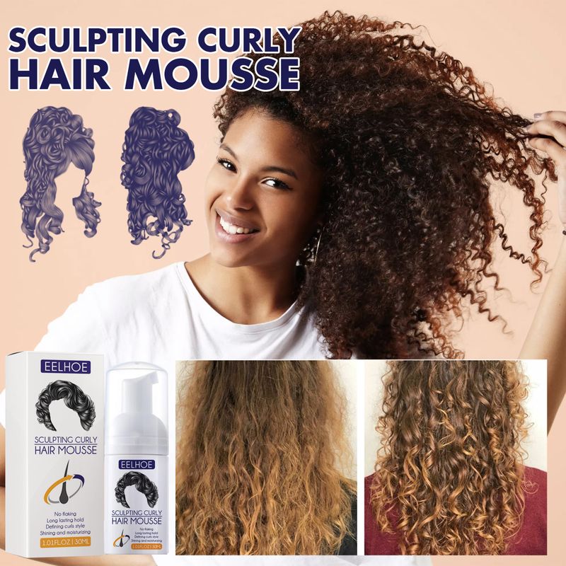 Styling Elastin Anti-Frizz Curly Hair Cream Long-Lasting Natural Definition & Bounce Moisturizing Shaping Perm Care Styling Full_voghion.com