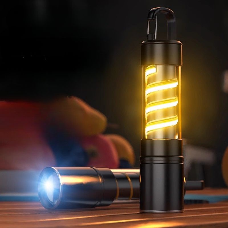 High Brightness Small Flashlight Multi-Function Portable Rechargeable Battery Life Long Range Camping Warm Light_voghion.com