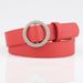 women's holeless round buckle belt, simple and versatile, fashionable thin belt, student jeans belt  _voghion.com