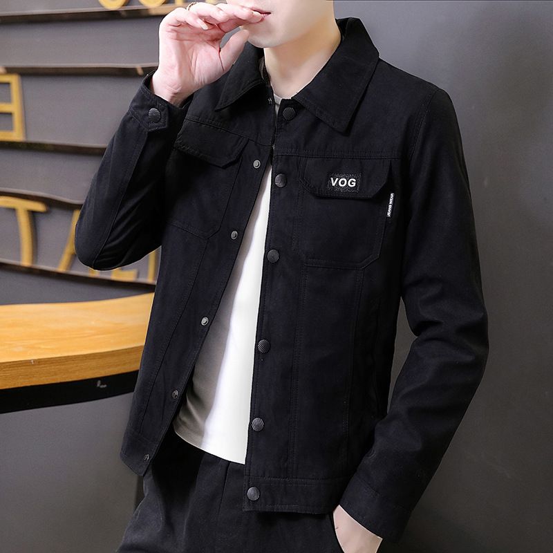 Jachetă denim bărbați 2024 Jachetă denim bărbați la modă nou-nouț stil coreean jachetă denim la modă bărbați jachetă denim_voghion.com