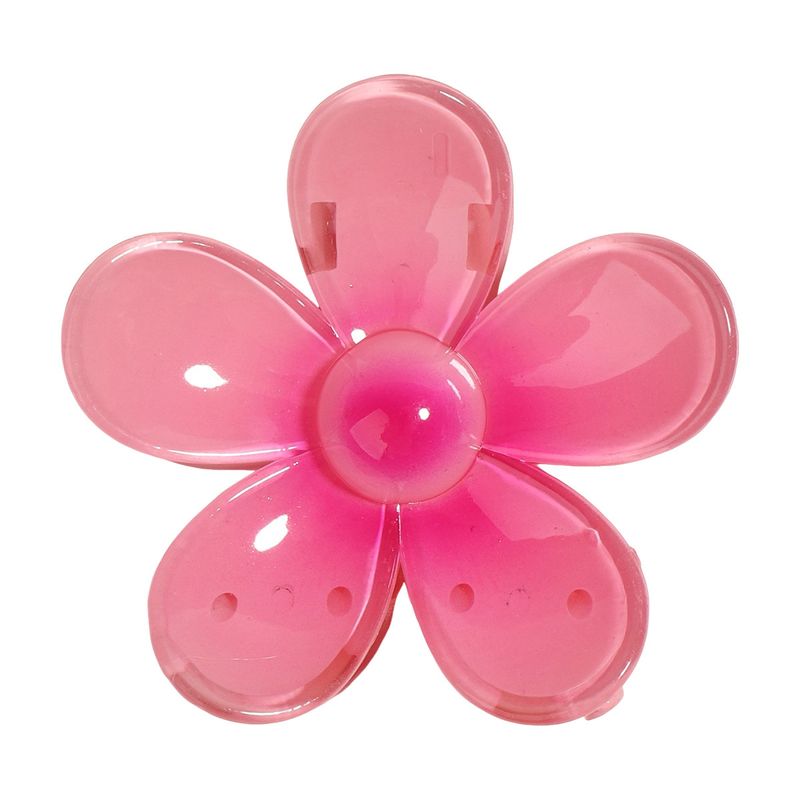Plumeria Beach Vacation Jelly Gradient One-Piece Floral Claw Clip - Fresh Sweet Shark Clip_voghion.com